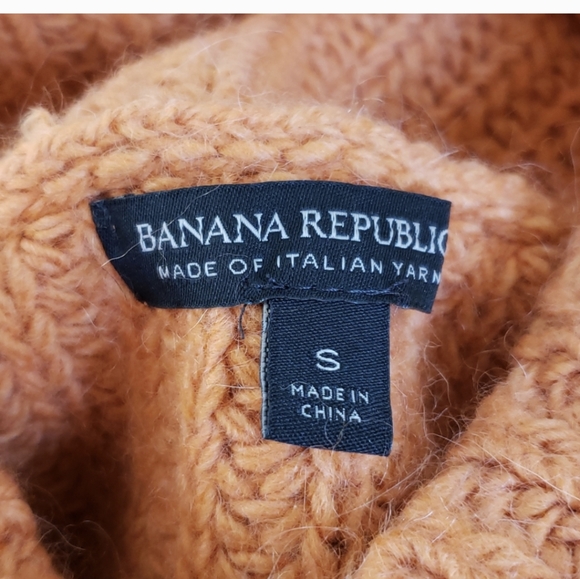 Orange Banana Republic Italian Yarn wool, alpaca, acrylic sweater small - Picture 8 of 14